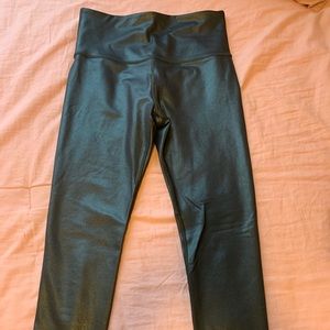 athleta green high rise leggings
